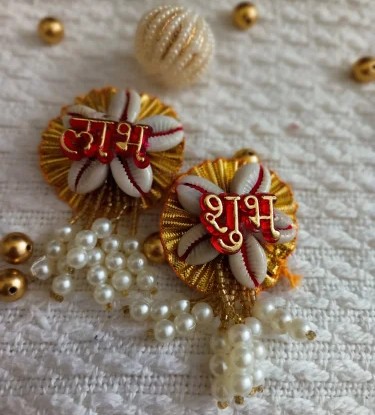 PREMIUM SHUBH LABH WITH GOTA PATI AND KODI WITH PEARLS LATKAN.