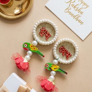 shubh labh hanging parrot design door decoration for home