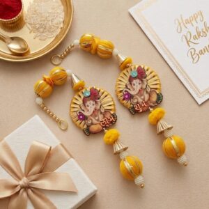 ganpati shubh labh hanging handmade festive door decoration