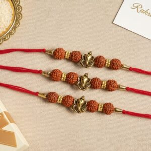 Ganpati Rudraksha Rakhi spiritual rakhi for brother