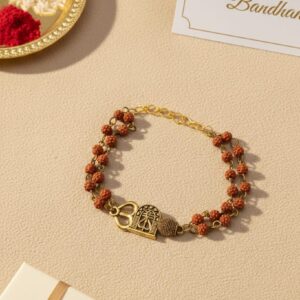 Rudraksha Bhai Rakhi 2026 | Simple Spiritual Rakhi for Brother π§Ώβ¨