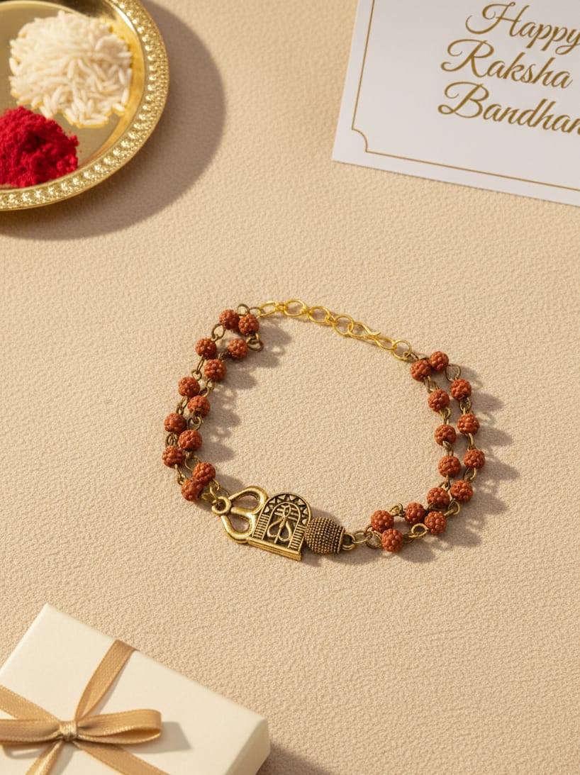 Rudraksha Bhai Rakhi 2026 | Simple Spiritual Rakhi for Brother 🧿✨